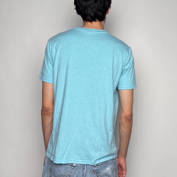 Oakley Mens Regular Fit Graphic Logo T-Shirt Light Blue Heather Short Sleeve L - Picture 4 of 9